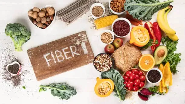High Fiber Foods. Healthy balanced dieting concept.